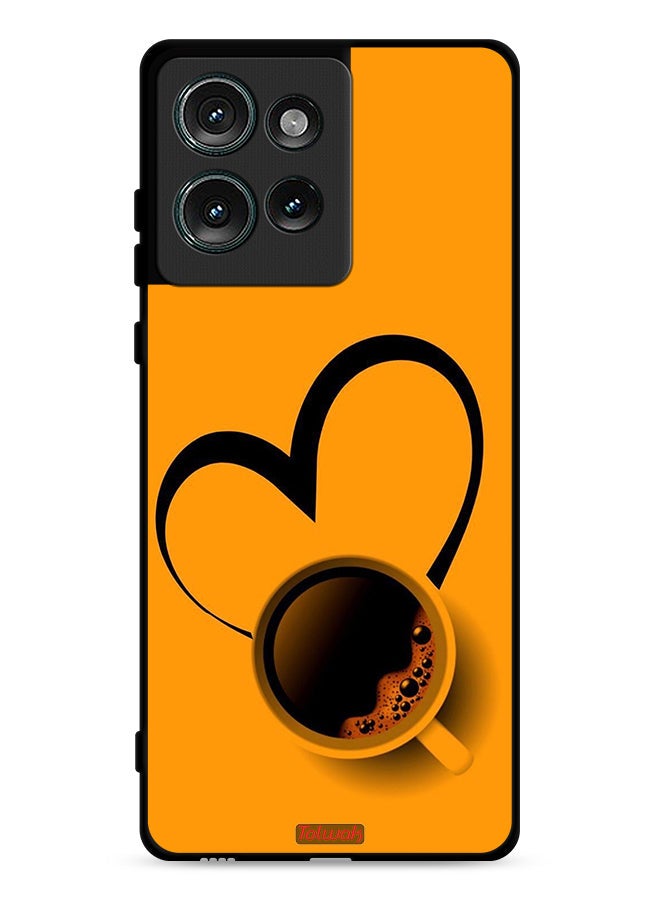 Tolwak Motorola Edge 50 Protective Case Cover Coffee Cup Art - Image 1