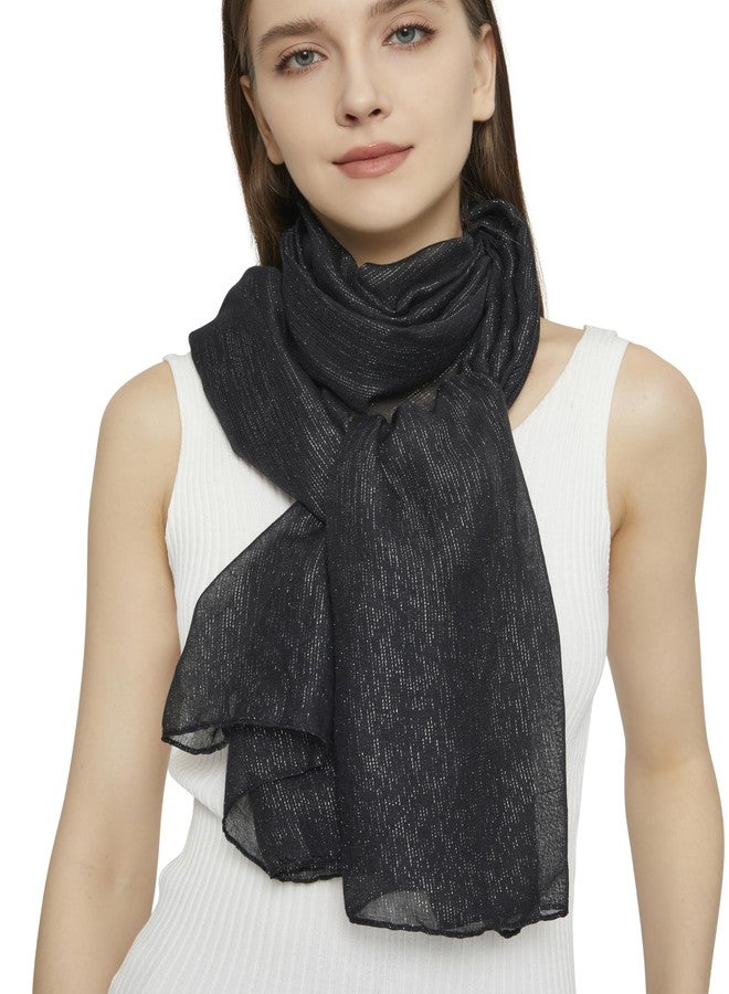 PANTONIGHT Women's Fashion Scarf Sparkling Evening Shawl Lightweight Wedding Shawl Head Scarf and Wraps for Party (2701) - Image 1