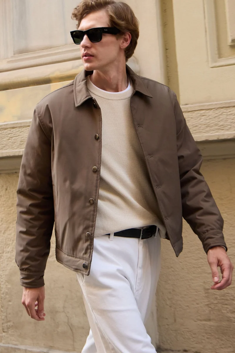 دانجر Danger Straight Fit Button Front Jacket