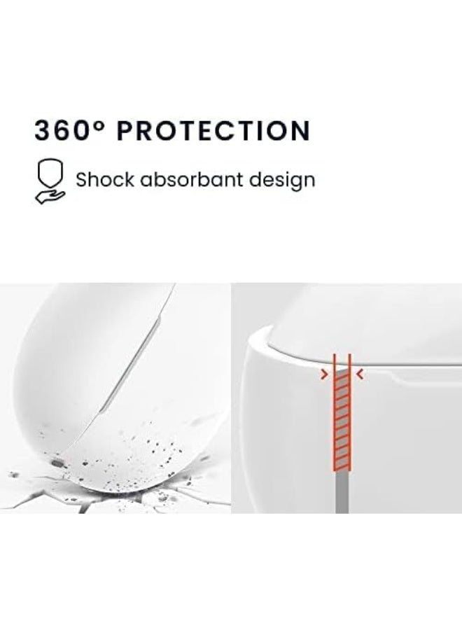 Silicone Case Compatible with Oppo Enco Air/Enco Air W32 - Case Protective Cover for Headphones - White - Image 2