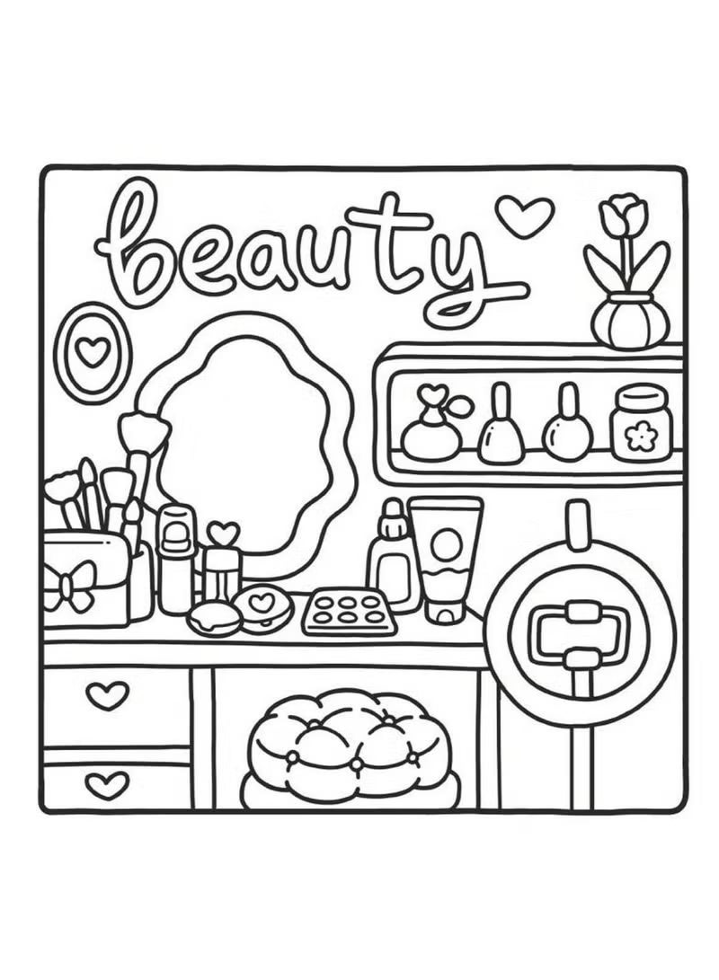 Little Corner Cozy Coloring Book – 40 Pages of Relaxing Small Room Designs with Whimsical Animated Cover, Perfect for Teens & Adults, Ideal for Stress Relief & Artistic Expression, Great Gift for Valentine's Day, Christmas, Birthdays, and More - Image 5