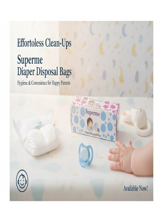 Superme Baby Diaper Disposable Bags - 60 Bags - Degradable, Leak-Proof Bags for Disposal of Diapers (PACK OF 2 BOXES) - Image 5