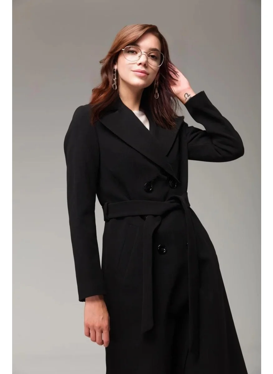 Barbora Cashmere Cashmere Belted Stylish Coat