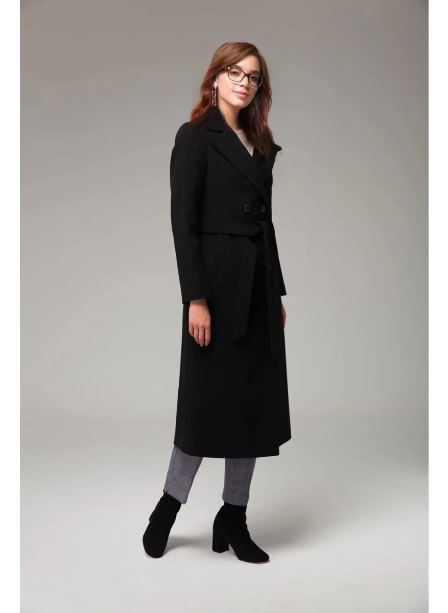 Barbora Cashmere Cashmere Belted Stylish Coat