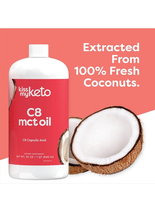 Kiss My Keto Kiss My Keto MCT Oil C8 - 32 oz Pure C8 MCT Oil Keto Fuel - Pure MCT Oil Bottle with Pump - High Octane MCT C8 Oil Caprylic Acid - Keto Pure MCT Coconut Oil Brain Fuel - Liquid Coconut MCT Oil Pure - Image 2