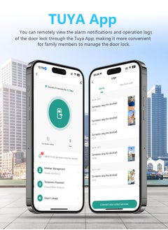 ALINK Smart Door Lock, Fingerprint Smart Lock,Outdoor WIFI Electronic Lock, Remote Control With TTLock APP, IP65 Waterproof With 4 Cards  - Image 5