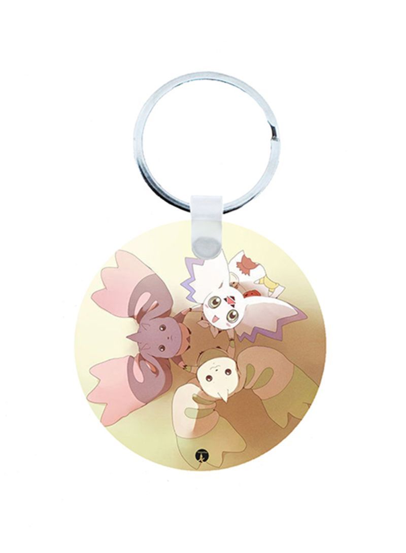 RKN Digimon Anime Wooden Keychain