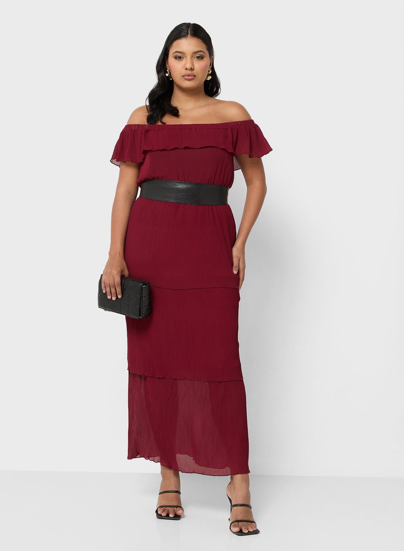 Ella Plus Ruffled Off-Shoulder Dress  - Image 1