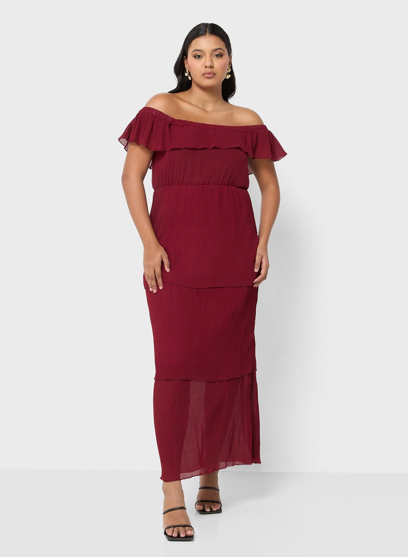Ella Plus Ruffled Off-Shoulder Dress  - Image 4