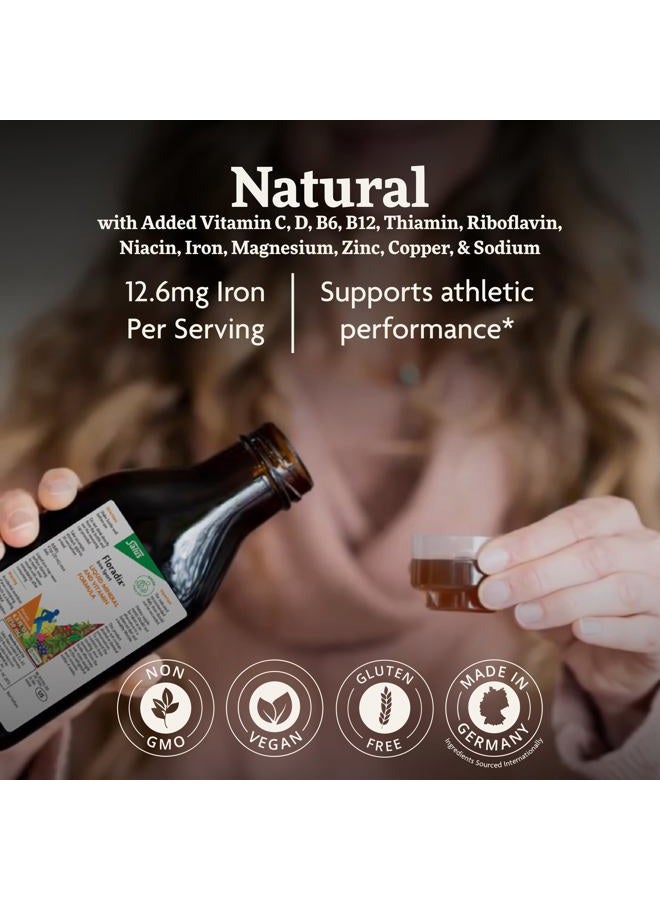 Floradix Iron Sport Liquid Mineral & Vitamin Formula - Daily Vitamin for Nutritional & Energy Support* - Sports Nutrition with Iron, B Vitamins & More - Vegan & Non-GMO - 8.5 Fl Oz - Image 3