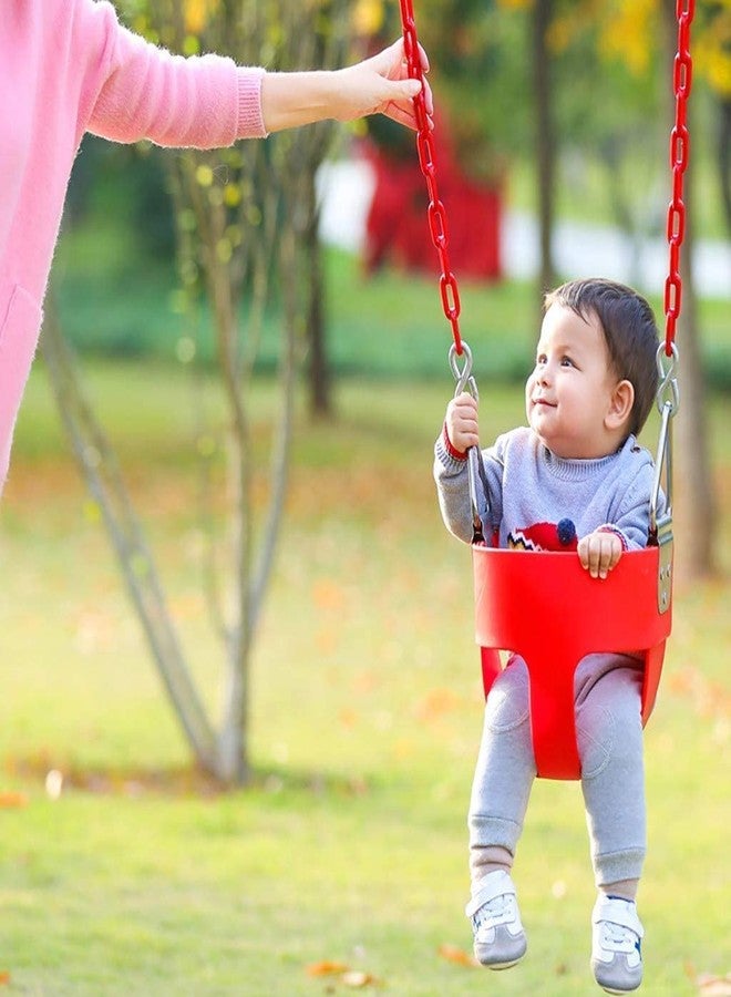 SSD RC SSD Children's Flexible Swing Garden Swing Paradise Children's High Back Full Bucket Chair Swing - Seat Only (Red) - Image 3