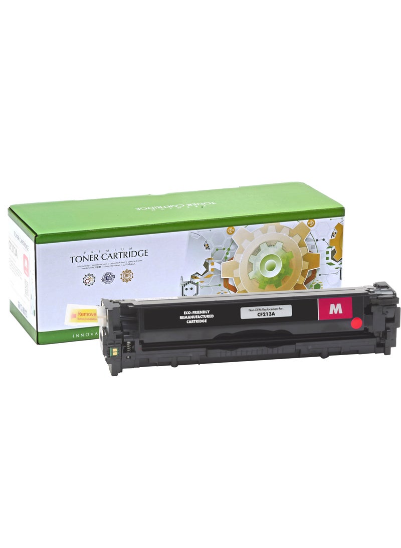 Magenta Premium Compatible Replacement Cartridge For HP CB543A/CE323A/CF213A (125A/128A/131A) (1400 pages) Powered by Static Control