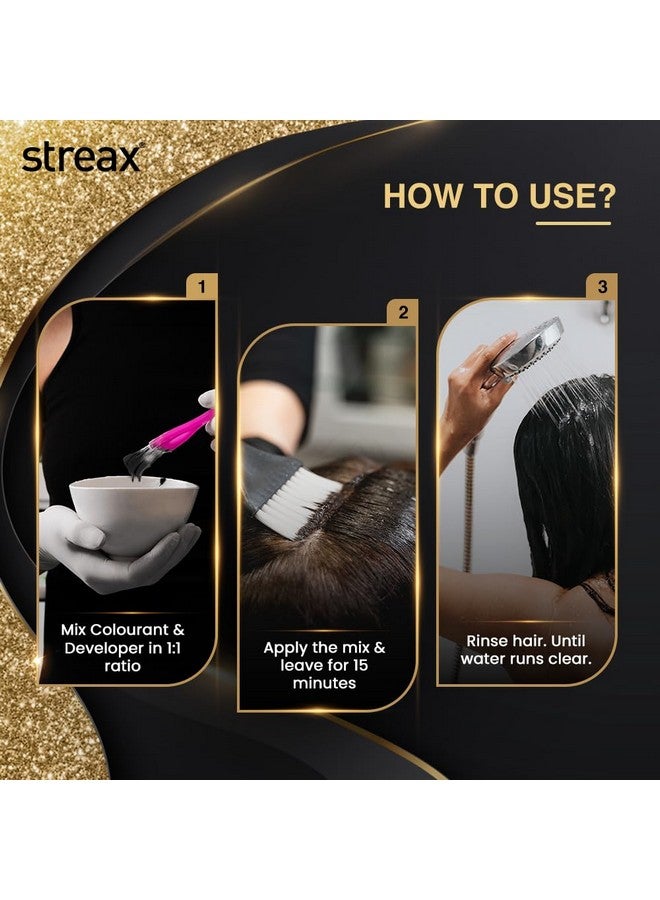 Streax Gel Hair Colour For Women, Natural Brown 4, 150 Ml I Brown Hair Colour I No Ammonia Hair Color | 100% Grey Coverage - Image 2