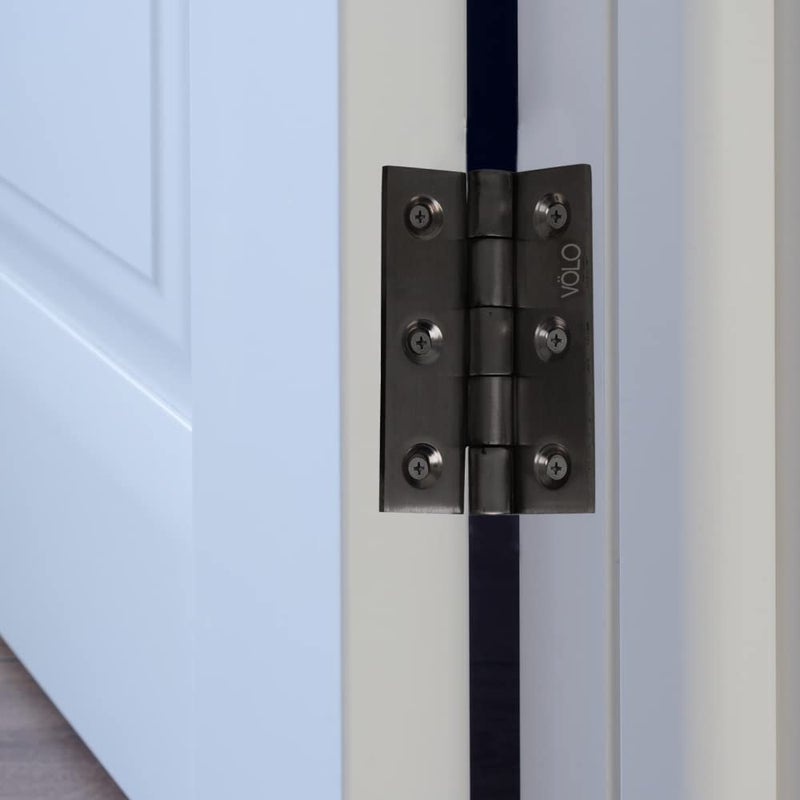 Volo Premium Concealed Door Butt Hinges 4 inch x 12 Gauge25 mm Thickness Slow Motion Butt Hinge Stainless Steel Pack of 6 PcsColour Black - Image 2