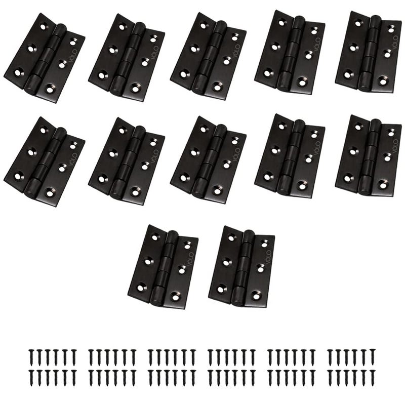 Volo Premium Concealed Door Butt Hinges 4 inch x 12 Gauge25 mm Thickness Slow Motion Butt Hinge Stainless Steel Pack of 6 PcsColour Black - Image 5