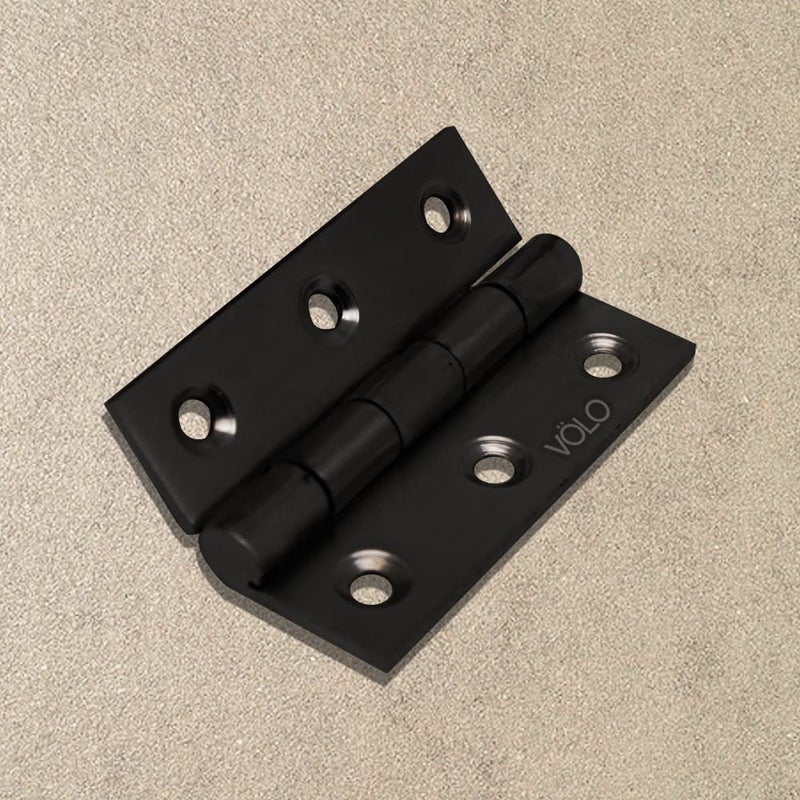 Volo Premium Concealed Door Butt Hinges 4 inch x 12 Gauge25 mm Thickness Slow Motion Butt Hinge Stainless Steel Pack of 6 PcsColour Black - Image 4