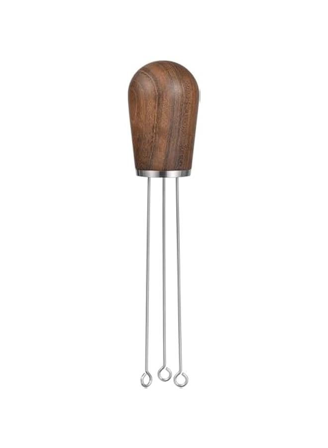 HOOKOR Espresso Coffee Stirrer,  Wood Handle Needle Type Coffee Distribution Tool-Professional Espresso Barista Coffee Tamper Distributor (Huanghuali Rosewood) - Image 1