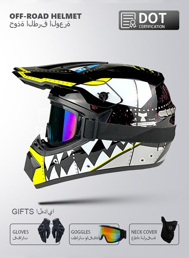 Generic full face helmet off road helmet ABS lightweight  - Image 1
