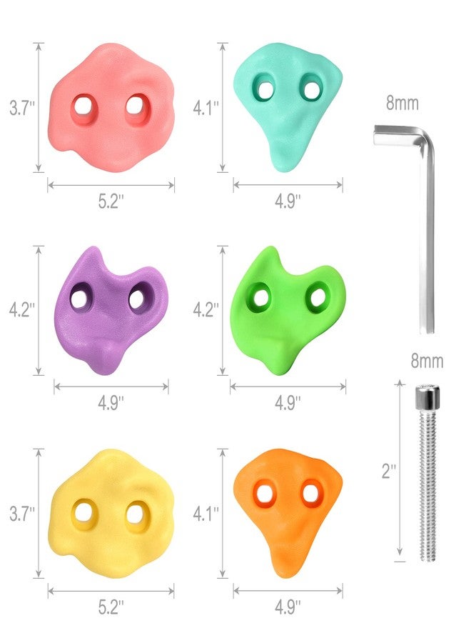 TOPNEW 18PCS Climbing Holds for Kids, Rock Wall Climbing Kit with Hardware for Indoor and Outdoor Climbing Wall, Soft Color - Image 5