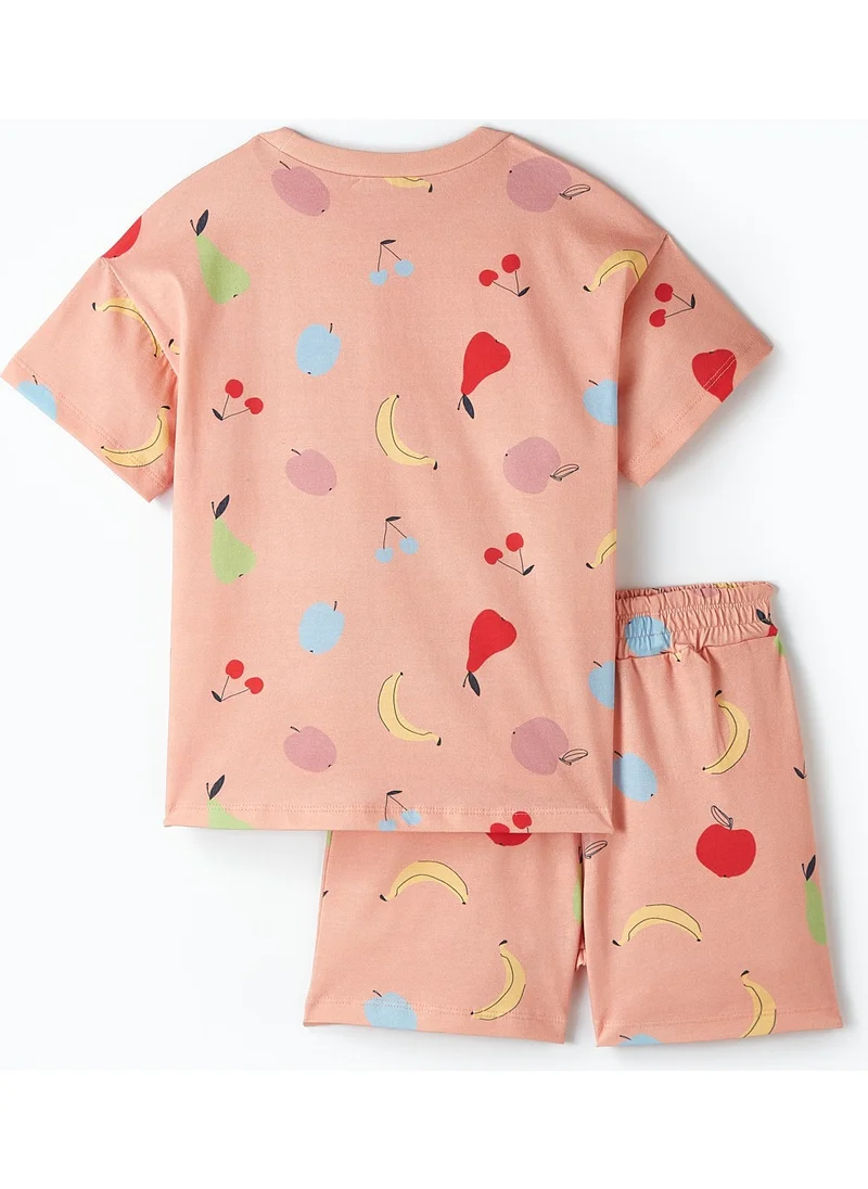 جون Girl Printed Shorts T-Shirt Set