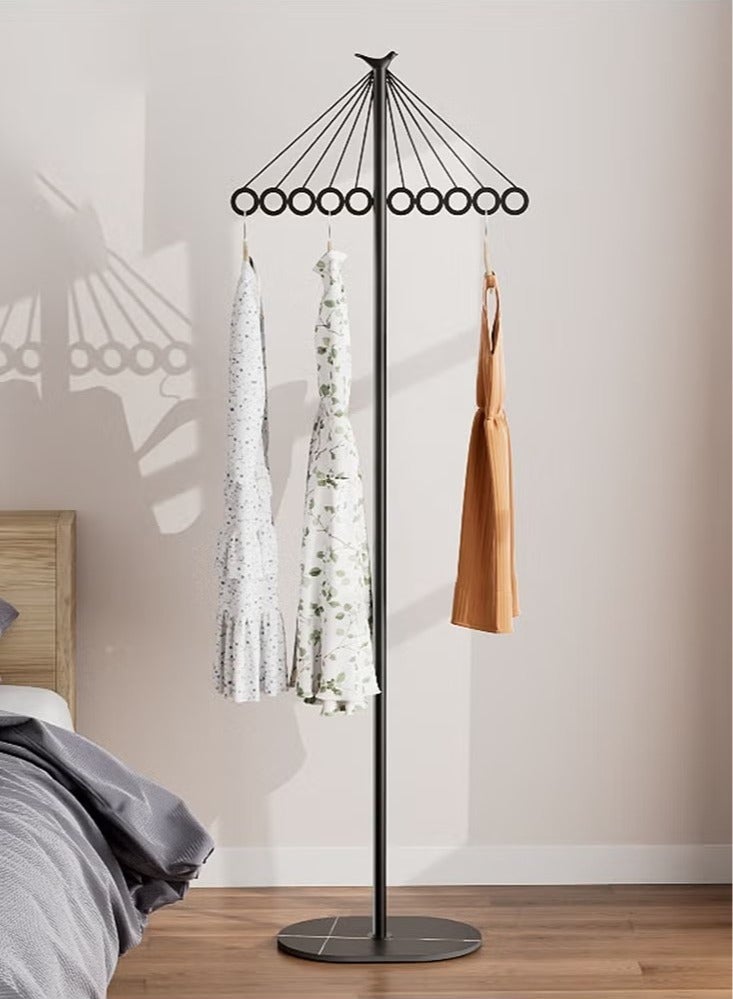 Beauenty Coat Rack Freestanding Clothes Stand Garment Rack Clothes Rack Metal Coat Racks Hanger Stand Clothes Rail Stand Clothes Hanger Organizer with Marble Base for Hanging Clothes, Hats, Bags（Black） - Image 1