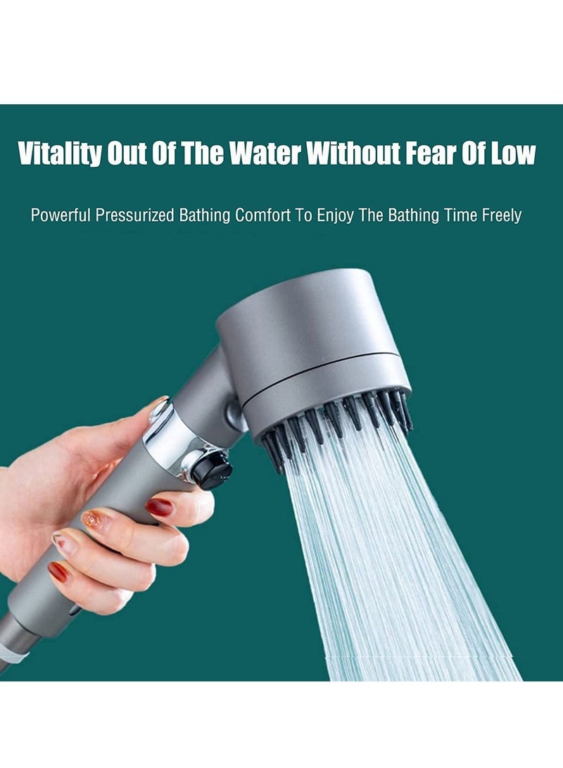 Shower Filter Head High Pressure Bathroom Accessories Set to Remove Chlorine and Impurities, Massages Scalp Anti Hairfall Dry Skin with Hose Holder - Image 4