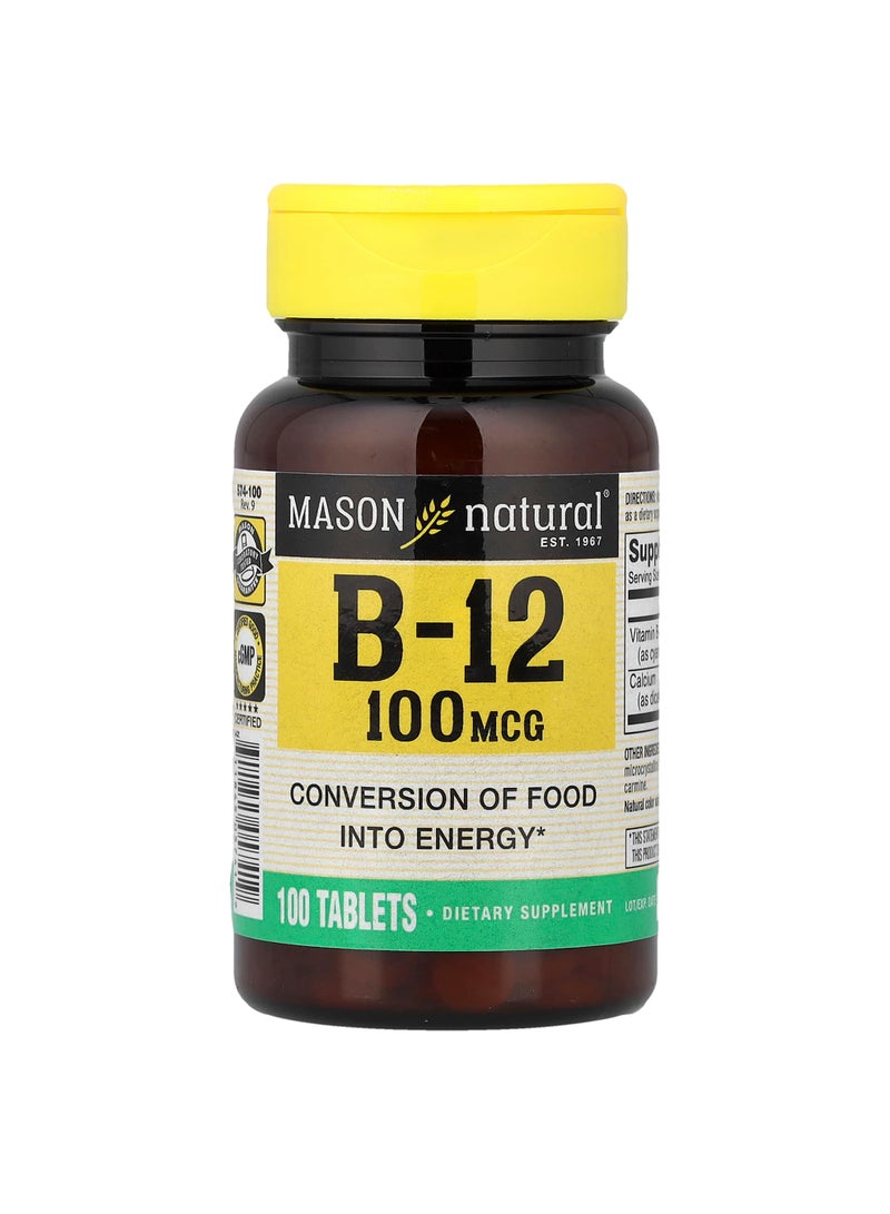 Mason Natural Vitamin B-12, 100 Tablets