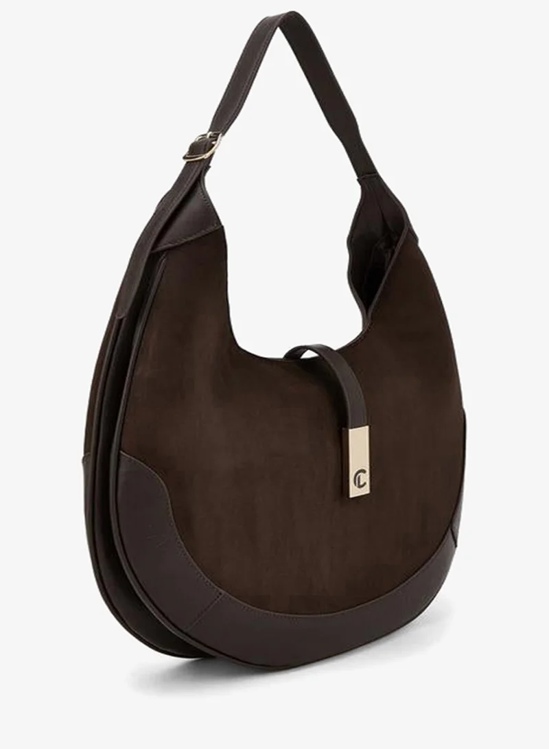 Le Confort Solid Hobo Bag With Adjustable Strap