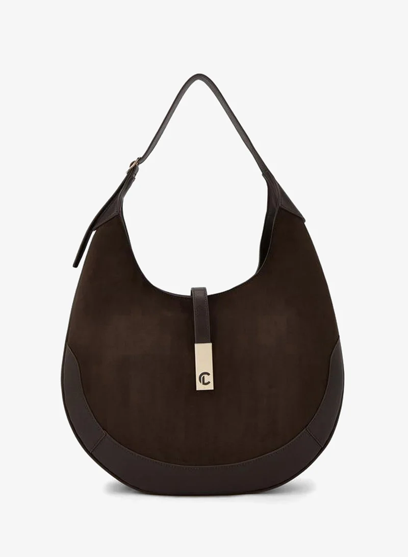 Solid Hobo Bag With Adjustable Strap