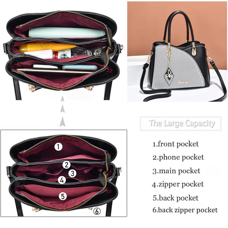 SiMYEER Satchel Purses and Handbags for Women Leather Crossbody Bags Shoulder Tote Bags - Image 5