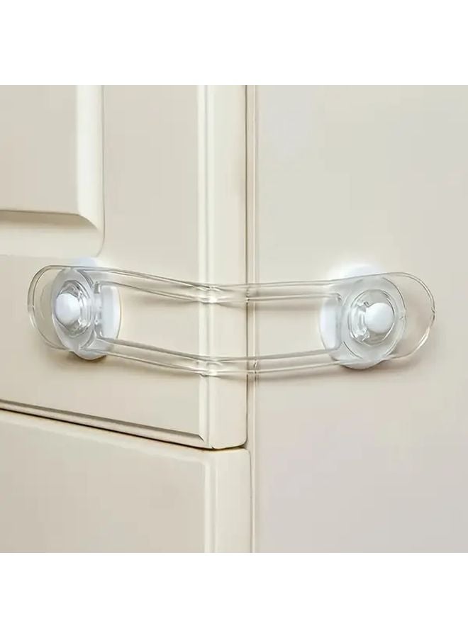 10pcs Heavy Duty Anti Pinch Hasp Latch With Soft Strap Childproof Lock For Cabinets Drawers - Image 3