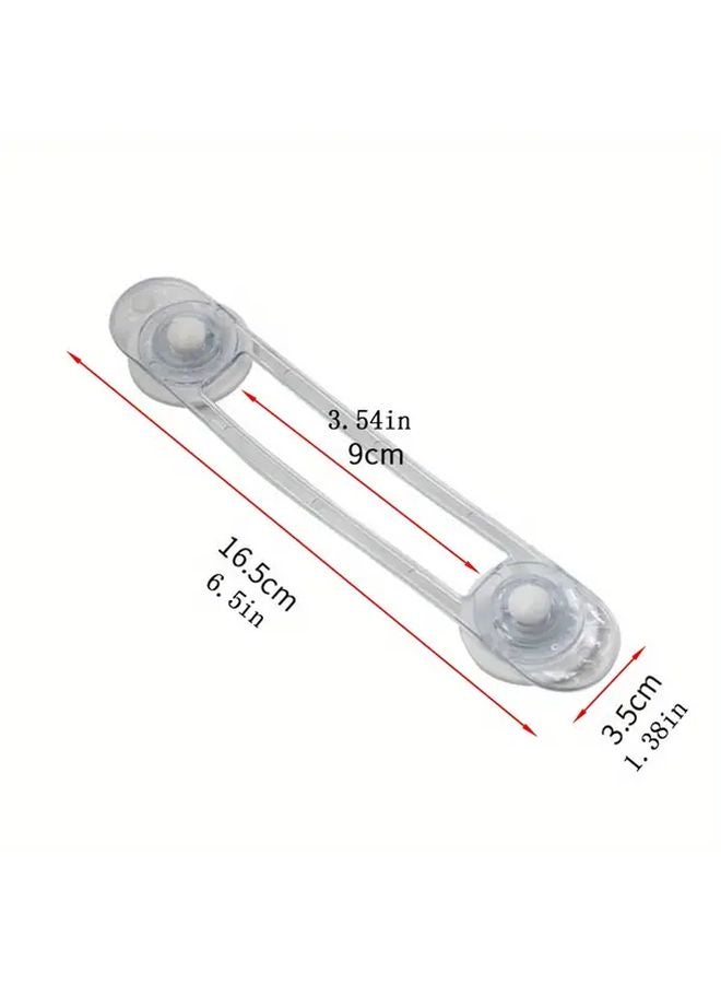 10pcs Heavy Duty Anti Pinch Hasp Latch With Soft Strap Childproof Lock For Cabinets Drawers - Image 4