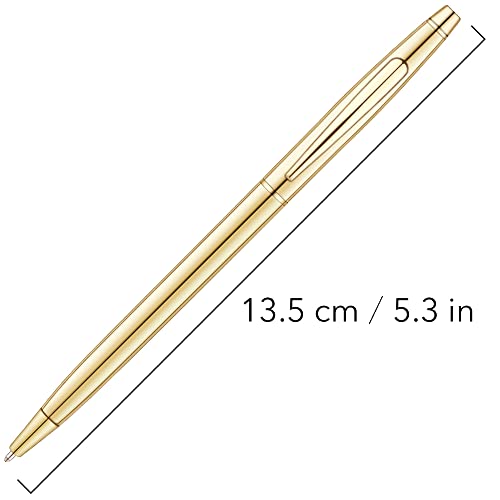 Unibene 6 Pack Slim Gold Ballpoint Pens Black Ink 1 mm - Black Ink, Nice Gift for Business Office Students Teachers Wedding Guest - Image 3