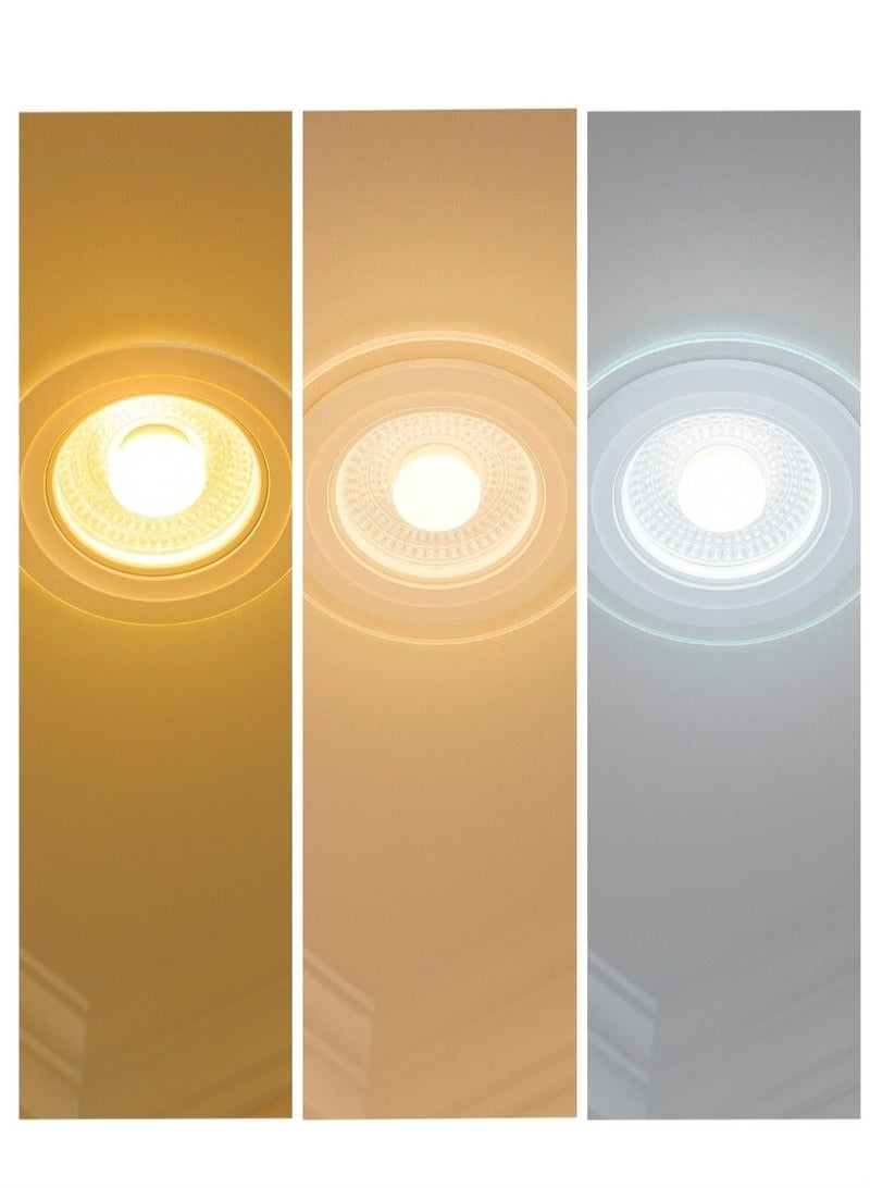 AL THURAYAT 8W-2 Pieces Modern Round LED Spotlight – 3 Color Lighting (White / Warm White/ Neutral White) – Energy Saving & High Brightness – Ideal for Gypsum Ceilings and Home Décor - Image 5