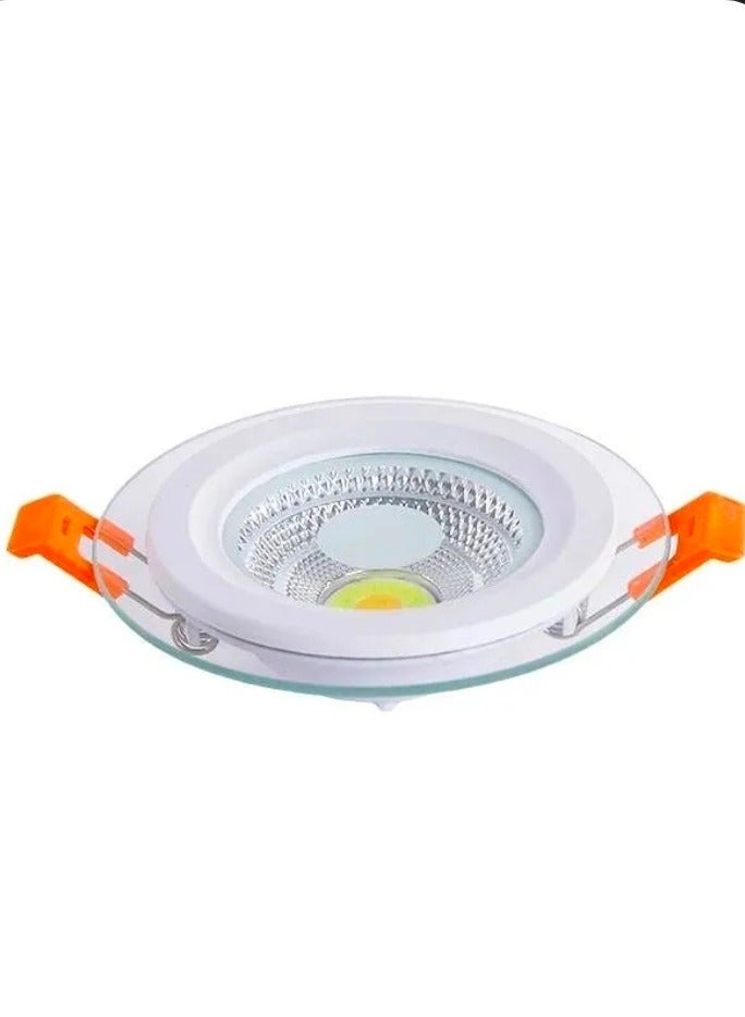 الثريات سبوت لايت LED سقف جبس 8 واط – 3 ألوان إضاءة (أبيض بارد / أبيض دافئ / طبيعي) – قطعتين – إضاءة سقفية مخفية موفرة للطاقة – مناسب لغرف المعيشة والممرات والديكور الحديث - Image 4