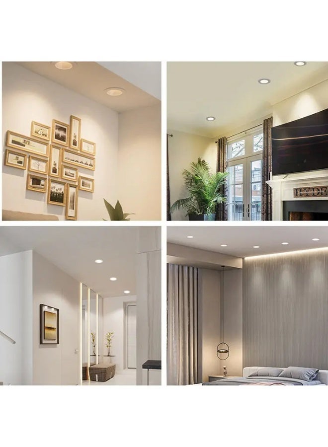 الثريات سبوت لايت LED سقف جبس 8 واط – 3 ألوان إضاءة (أبيض بارد / أبيض دافئ / طبيعي) – قطعتين – إضاءة سقفية مخفية موفرة للطاقة – مناسب لغرف المعيشة والممرات والديكور الحديث - Image 3