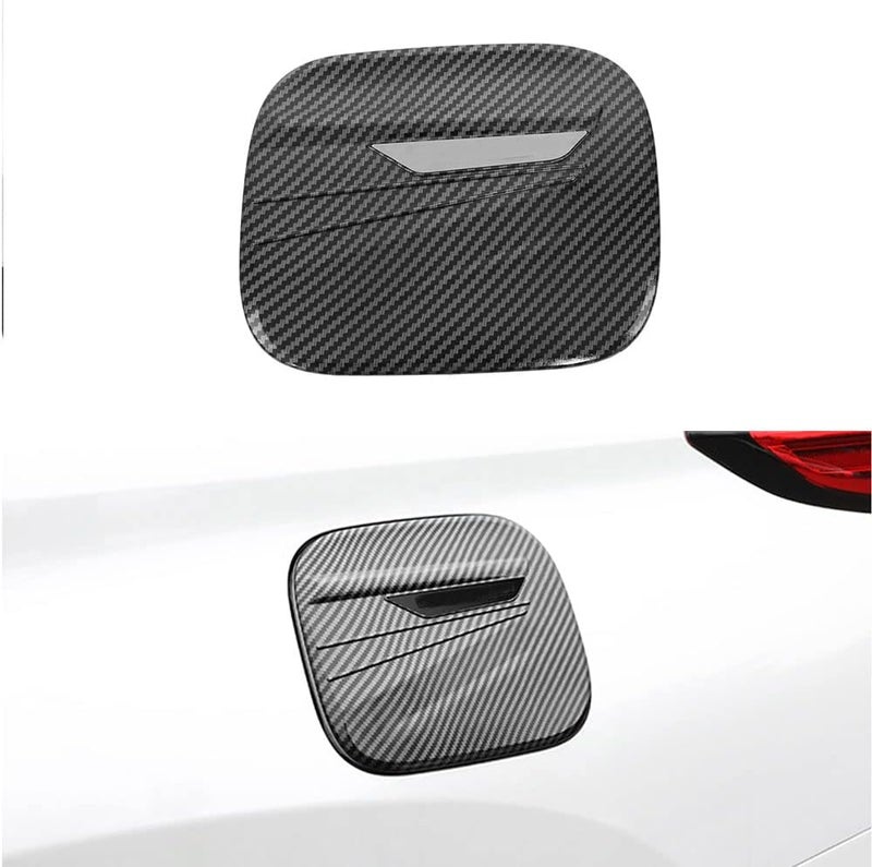LEXLEY Carbon Fiber Style Gas Cap Trim Cover for Toyota Highlander 2020-2024 - Image 1