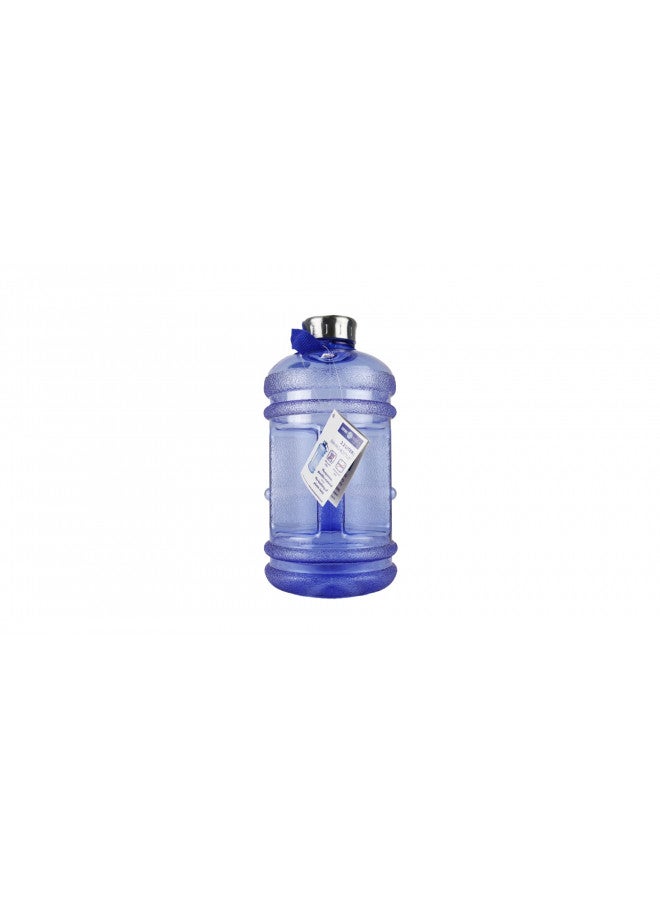 New Wave Enviro New Wave Enviro Iconic 2.2 Liter BPA Free Water Bottle with Stainless Steel Cap, Integrated Handle for Easy Carrying, Gym and Lifestyle Bottle, 2.2L Capacity, Blue - Image 1