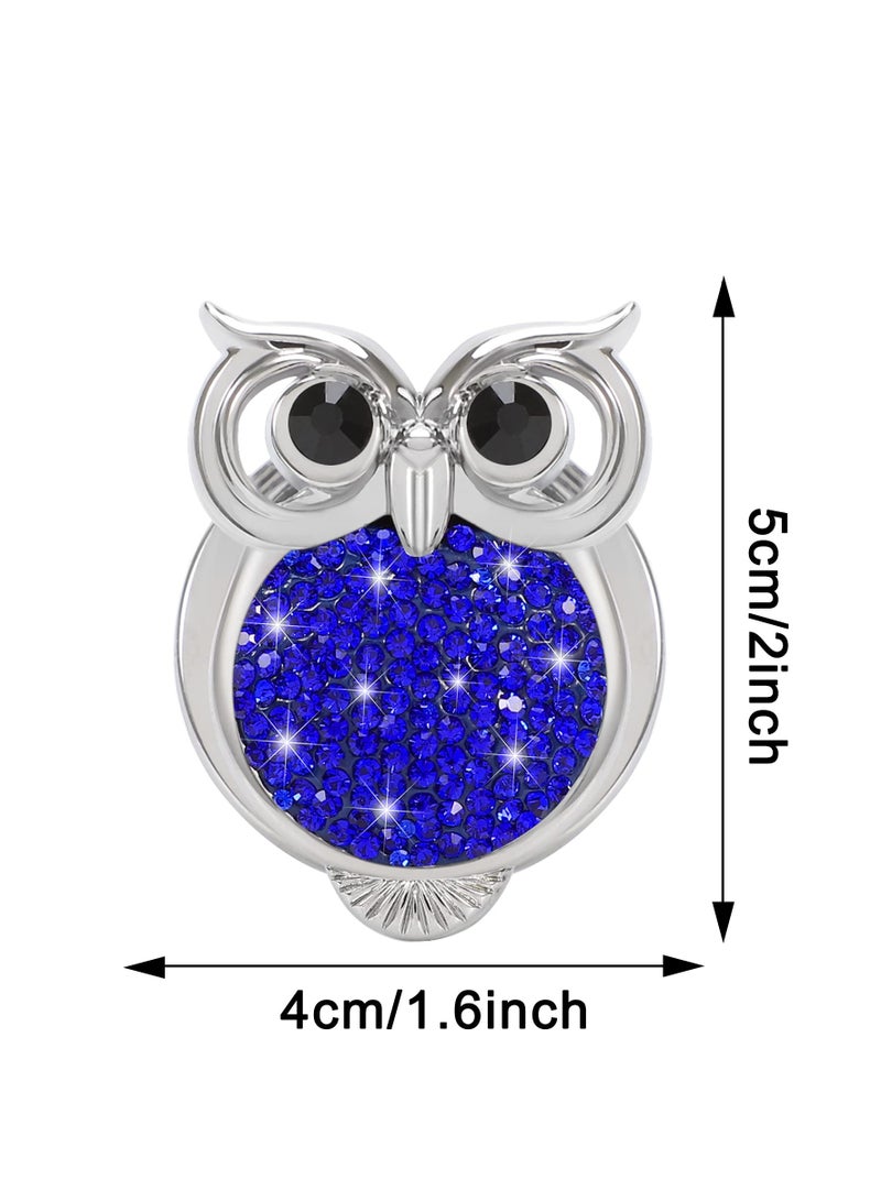 Cute Bling Crystal Car Push Start on Cover Rhinestone Owl Decoration for Your Car Interior Accessories - Image 2