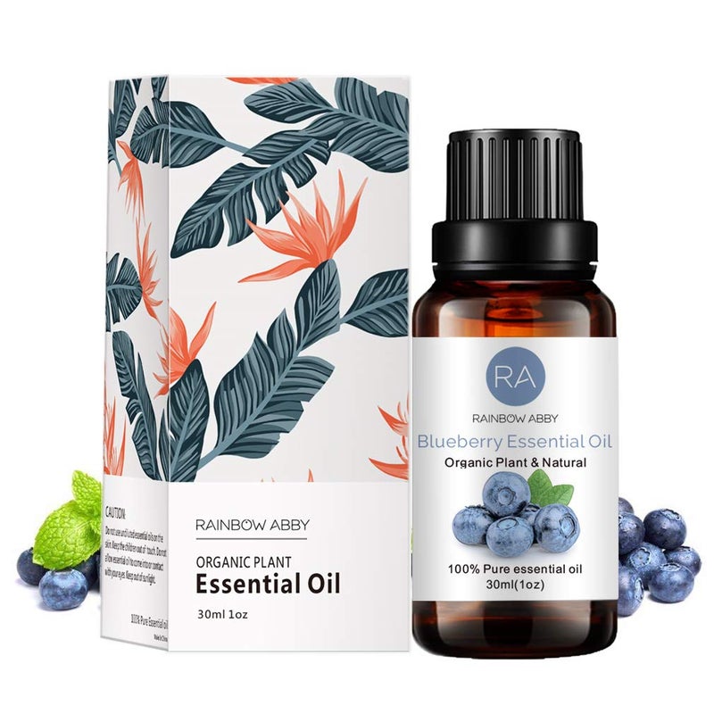 Rainbow Abby Blueberry Essential Oil 30ML 100 Pure Natural Organic Aroma Blueberry Oil for Diffuser Massage Skin Care Yoga 