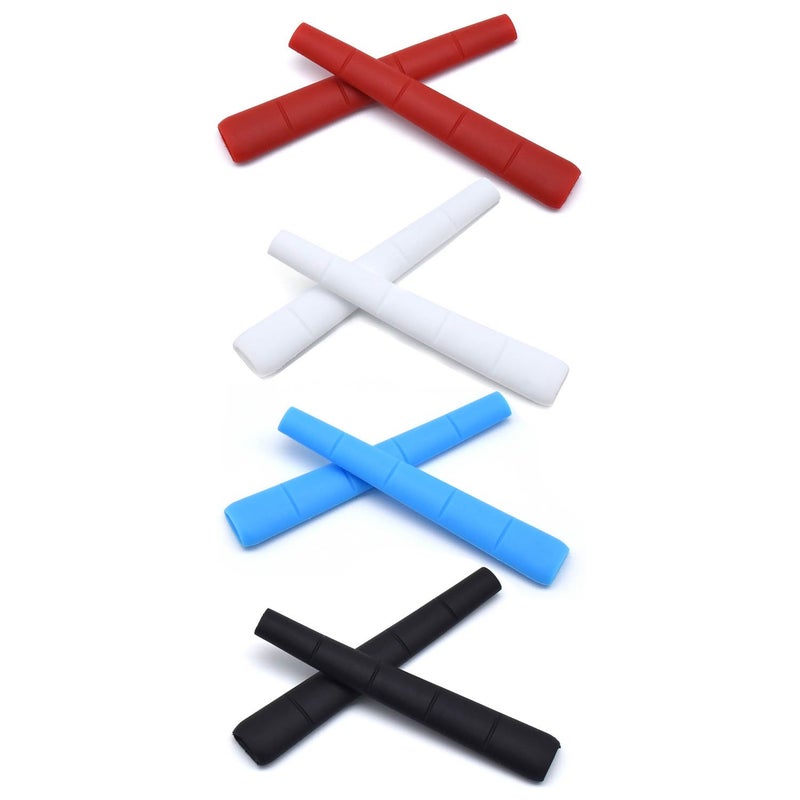 Generic HKUCO Red/Blue/Black/White Replacement Silicone Leg Set For Oakley M Frame 2.0 Earsocks Rubber Kit - Image 1