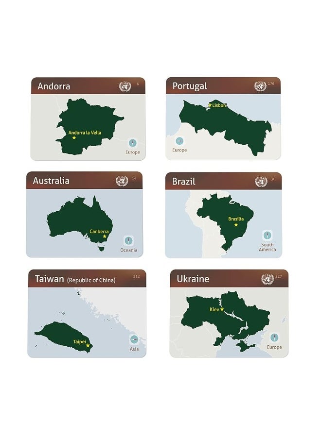 CARDDIA - 242 Complete Collection of Country Flags flashcards (2024 Version) | Sturdy, Water Resistant, Standard Playing Card Size - Image 1