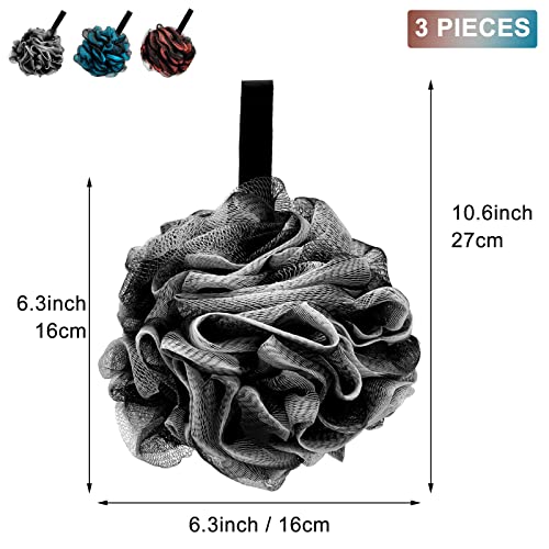 Scartink Loofah Bath Shower Sponge Body Scrubber,Extra Large 75g XL Exfoliate Mesh Pouf Shower Bouquet,3 Pack Body Wash for Women and Men - Image 2