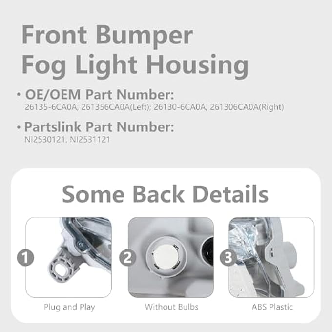 Unity For Nissan Altima 2019 2020 2021 Front Bumper Turn Signal Light Fog Lamp Headlight 261356Ca0A Left - Image 4