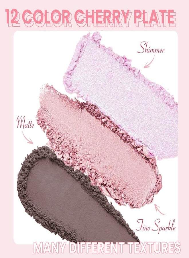 AMY'S DIARY 12Color Light Pink Purple Eyeshadow Palette, Long-Lasting, Elevate Your Eye Makeup- Unleash Your Unique Style (09#) - Image 4