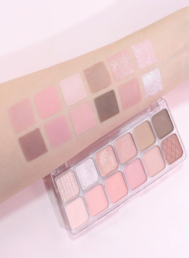 AMY'S DIARY 12Color Light Pink Purple Eyeshadow Palette, Long-Lasting, Elevate Your Eye Makeup- Unleash Your Unique Style (09#) - Image 5