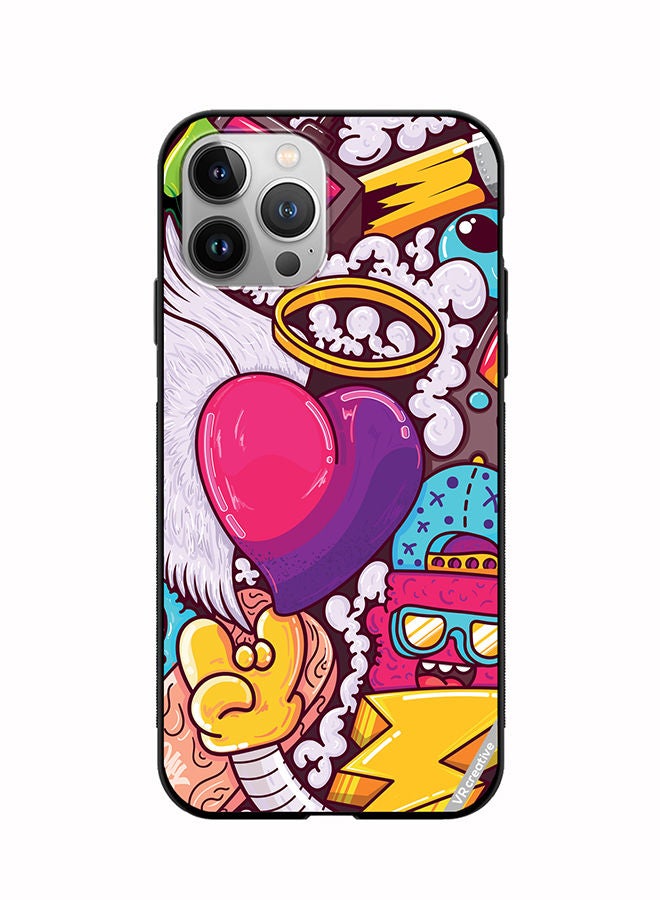 VR CREATIVE Protective Case Cover For Apple iPhone 12 Pro Max Graphitti Design Multicolour - Image 1