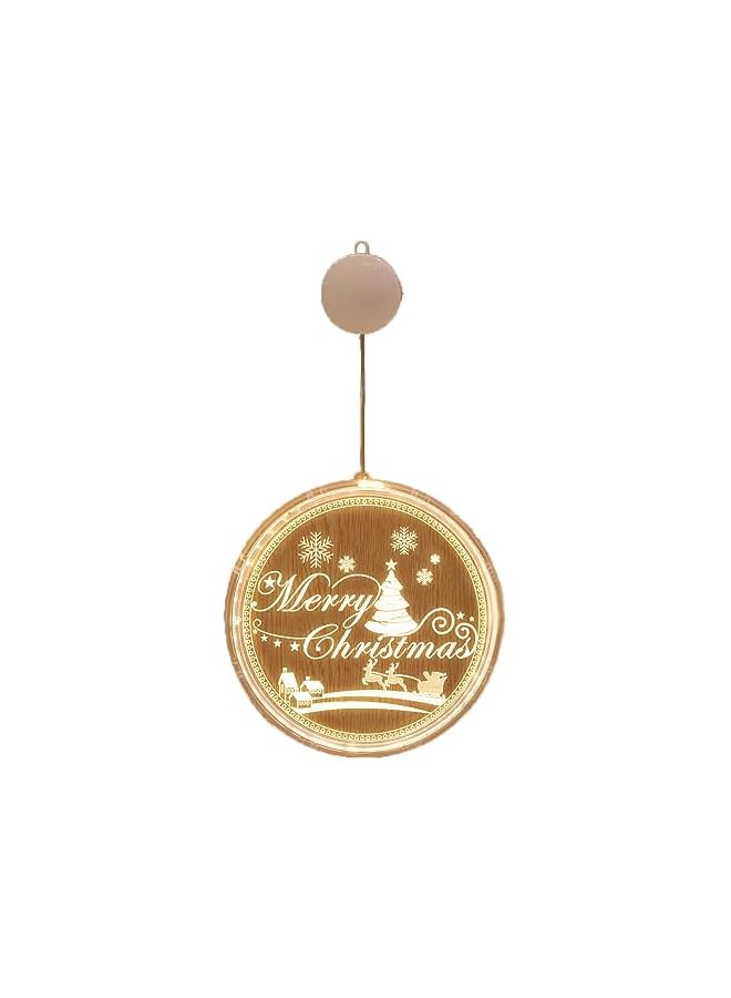 The Bros Christmas Decorations LED Light, Ramadan Lights, Xmas Hanging Shop Window Wall Lamp Ornaments for Indoor Outdoor, Home Living Room Decor lights, Warm White (Christmas)  - Image 2