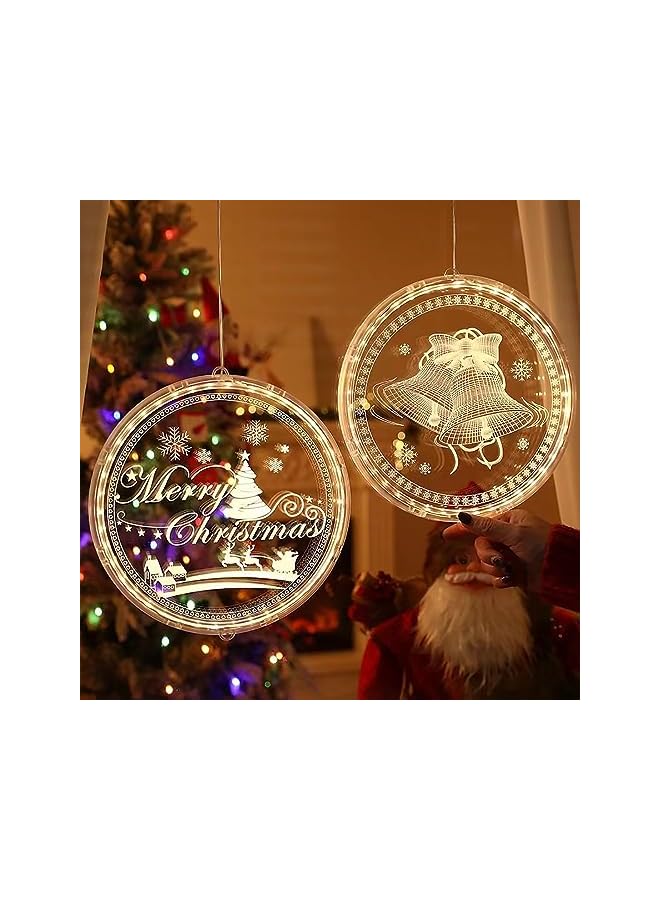 The Bros Christmas Decorations LED Light, Ramadan Lights, Xmas Hanging Shop Window Wall Lamp Ornaments for Indoor Outdoor, Home Living Room Decor lights, Warm White (Christmas)  - Image 5