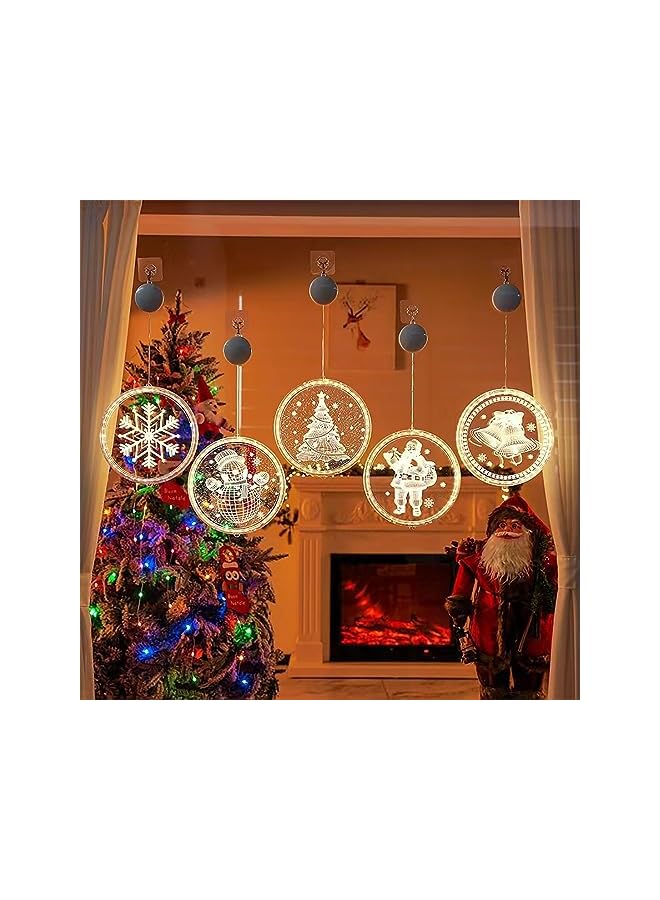 The Bros Christmas Decorations LED Light, Ramadan Lights, Xmas Hanging Shop Window Wall Lamp Ornaments for Indoor Outdoor, Home Living Room Decor lights, Warm White (Christmas)  - Image 4